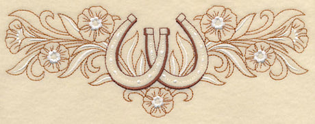Horseshoe and Flowers