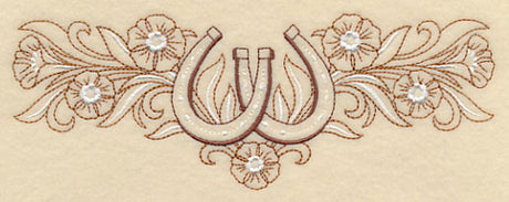 Horseshoe and Flowers
