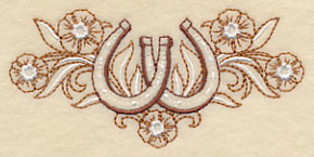 Horseshoe and Flowers