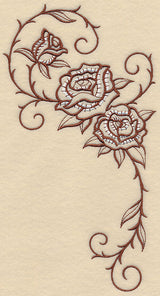 Longhorn Skull Flowers - Left