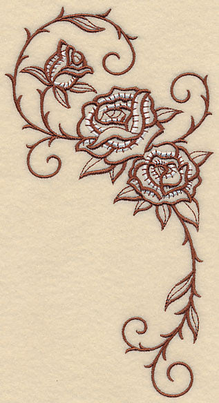 Longhorn Skull Flowers - Left