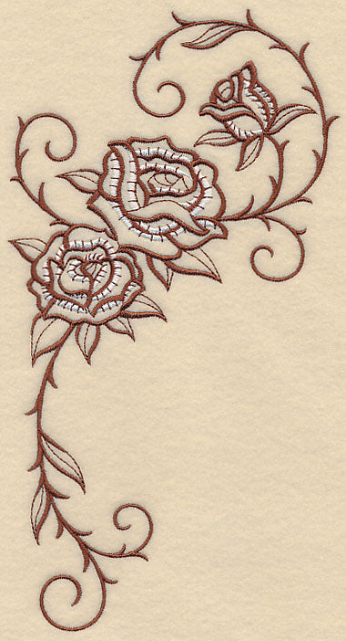 Longhorn Skull Flowers - Right