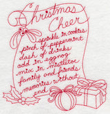 Christmas Cheer (Redwork)