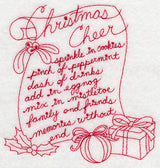 Christmas Cheer (Redwork)