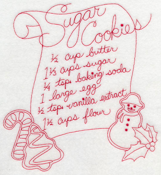 Sugar Cookies (Redwork)