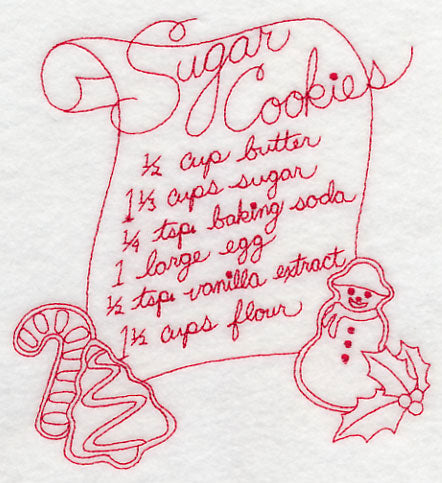 Sugar Cookies (Redwork)