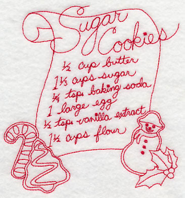 Sugar Cookies (Redwork)
