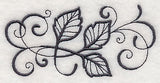 Inky Birch Leaves Border