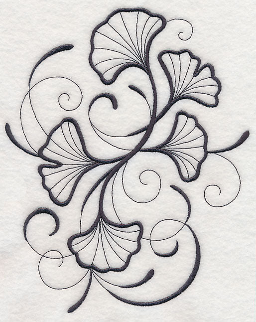 Inky Ginkgo Leaves