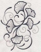 Inky Ginkgo Leaves