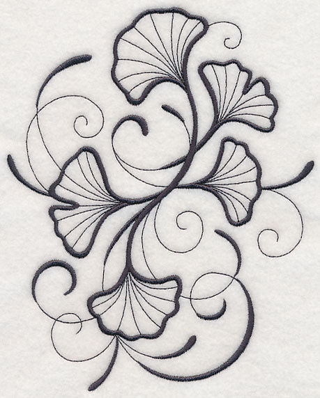 Inky Ginkgo Leaves