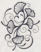 Inky Ginkgo Leaves