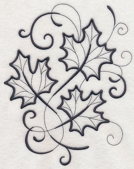 Inky Maple Leaves