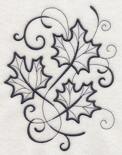 Inky Maple Leaves