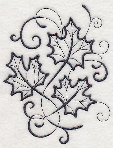 Inky Maple Leaves
