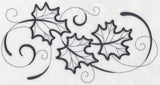 Inky Maple Leaves Border