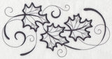 Inky Maple Leaves Border
