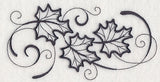 Inky Maple Leaves Border