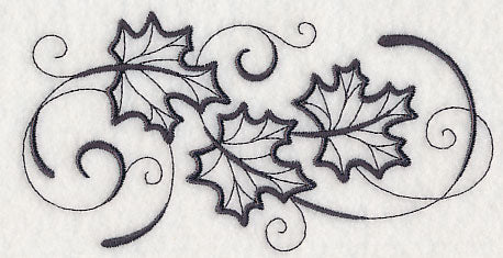 Inky Maple Leaves Border