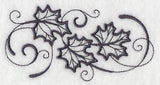 Inky Maple Leaves Border