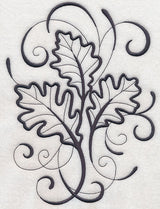 Inky Oak Leaves