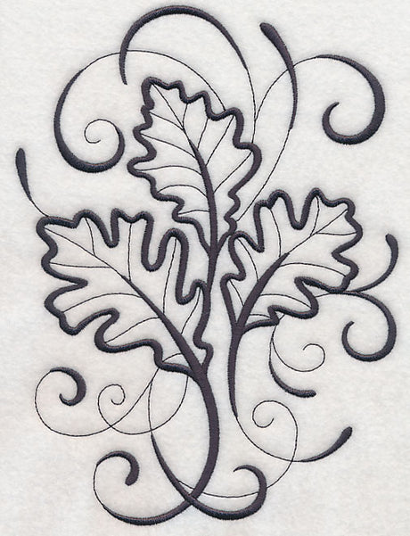Inky Oak Leaves