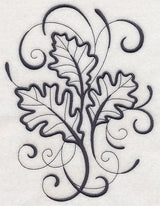 Inky Oak Leaves