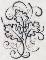 Inky Oak Leaves