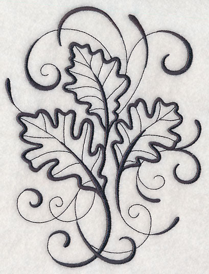 Inky Oak Leaves