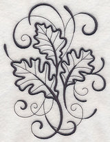 Inky Oak Leaves
