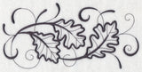 Inky Oak Leaves Border