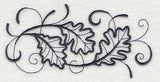 Inky Oak Leaves Border