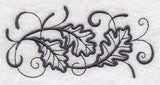 Inky Oak Leaves Border