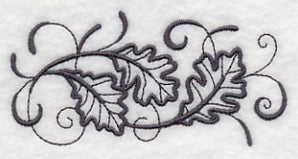 Inky Oak Leaves Border