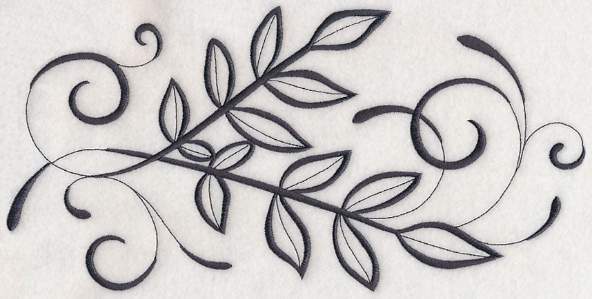 Inky Ash Leaves Border