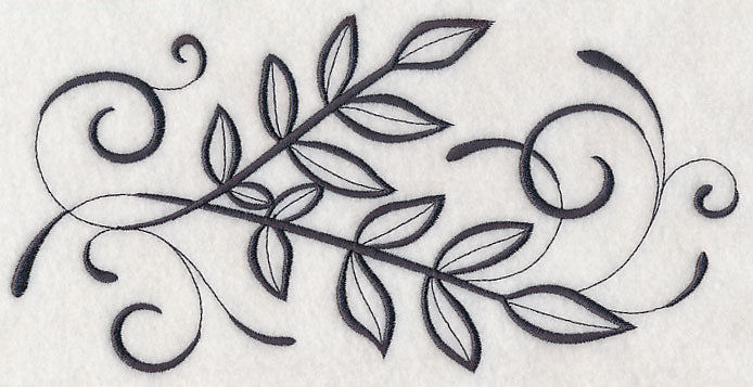 Inky Ash Leaves Border