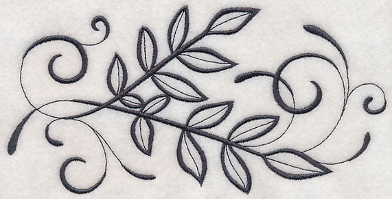 Inky Ash Leaves Border