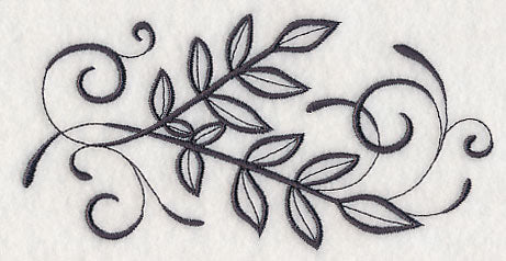 Inky Ash Leaves Border