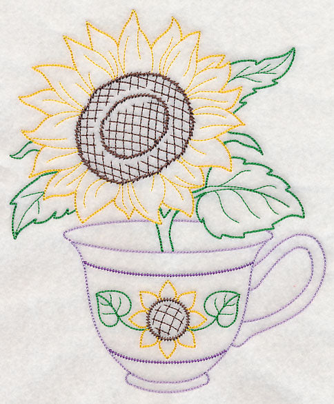 Autumn Sunflower Teacup (Vintage)