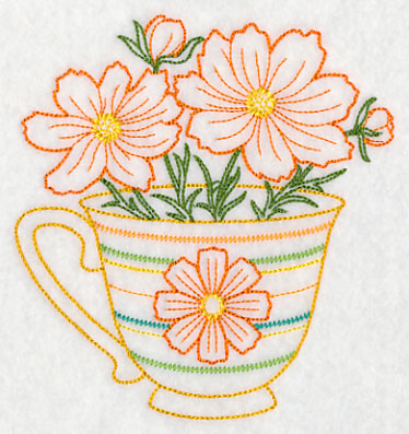 Autumn Cosmos Teacup (Vintage)