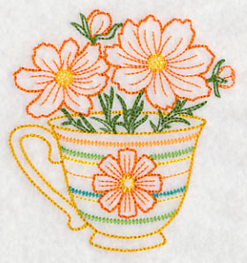 Autumn Cosmos Teacup (Vintage)