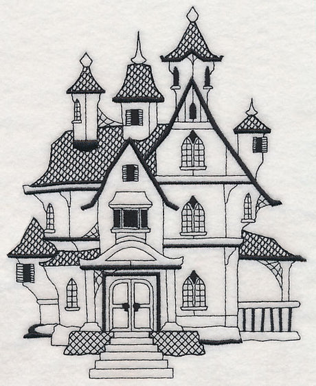 Haunted House (Blackwork)