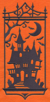 Haunted House Silhouette Panel