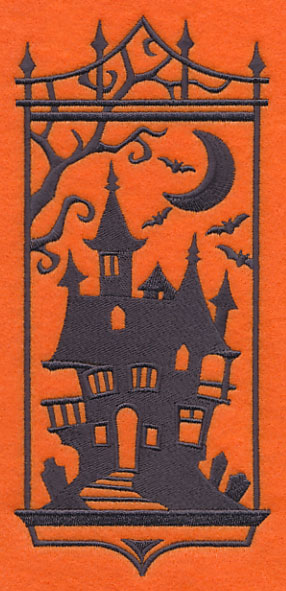Haunted House Silhouette Panel