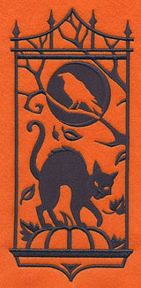 Black Cat Silhouette Panel