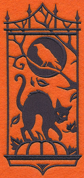 Black Cat Silhouette Panel