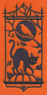 Black Cat Silhouette Panel