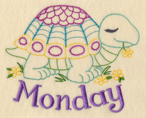 Monday Turtle (Vintage) β Embroidery Library