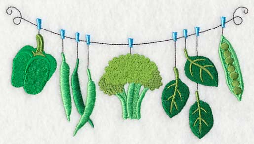 Green Vegetables Clothesline