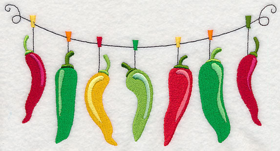 Hot Peppers Clothesline